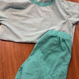 Kids Striped Matching Set - Teal